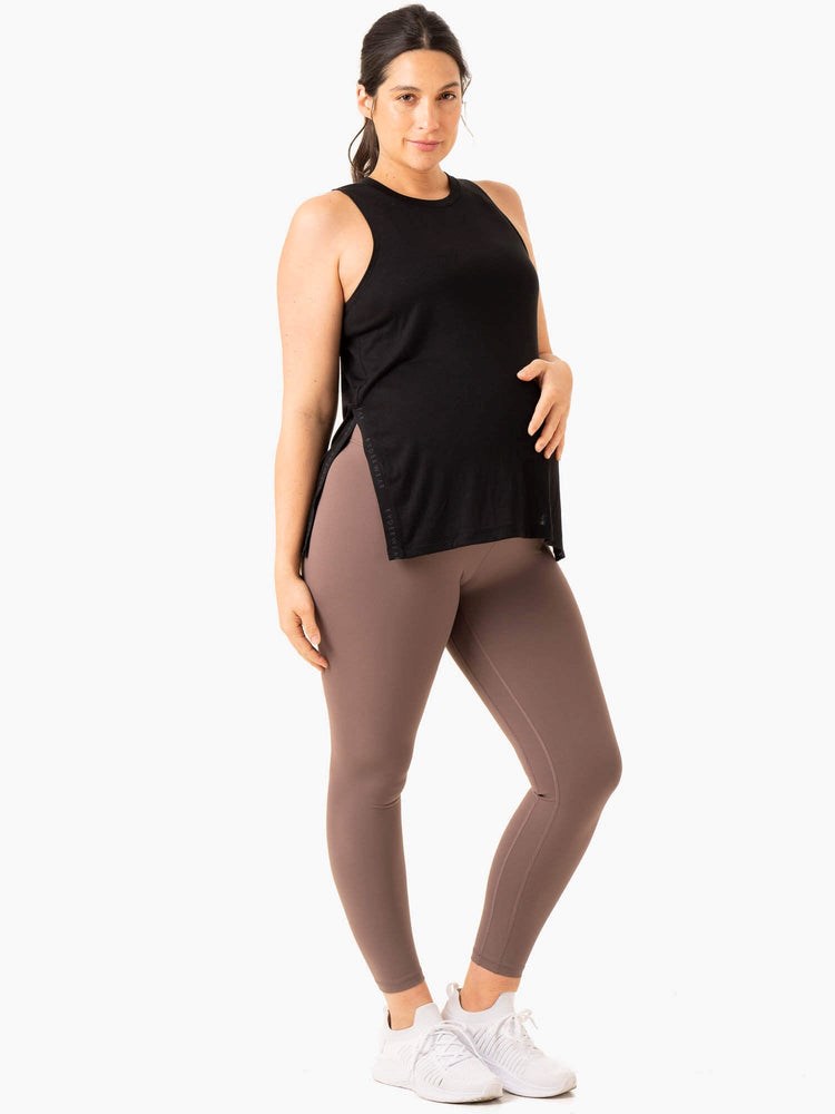 Ryderwear Active Bump Leggings Czekolada | ETCRSA742