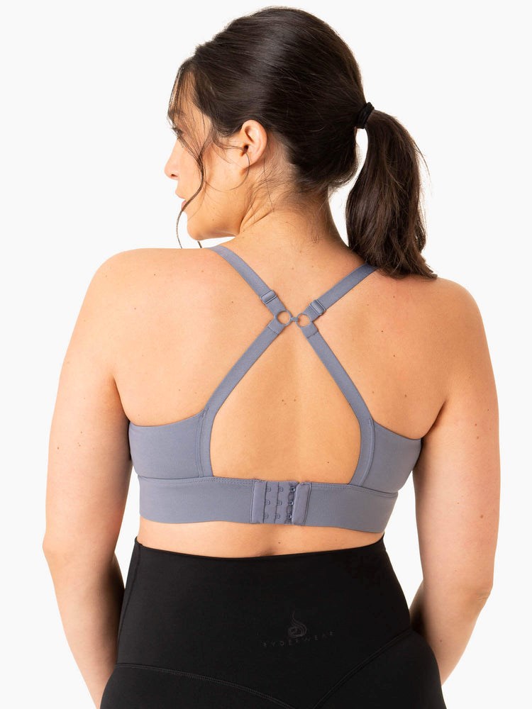 Ryderwear Active Bump Sports Bra Niebieskie | PONDER134