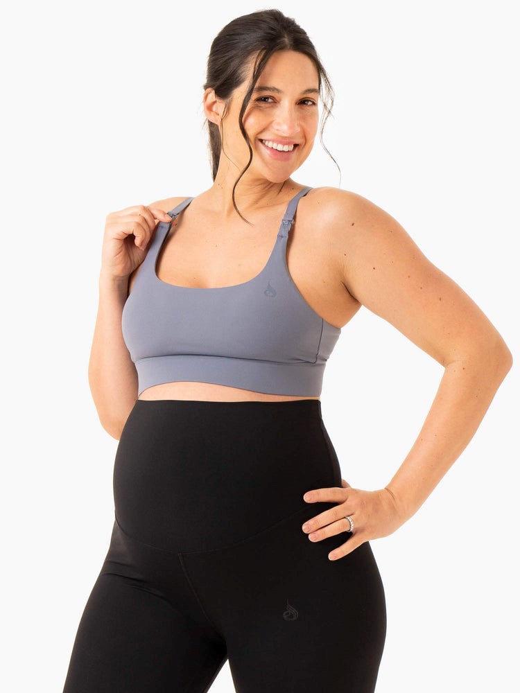 Ryderwear Active Bump Sports Bra Niebieskie | PONDER134