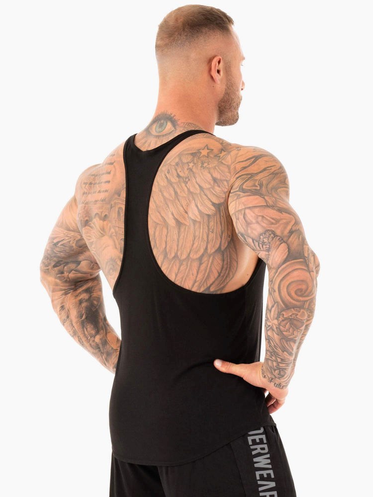 Ryderwear Active T-Back Czarne | PTGLJM823