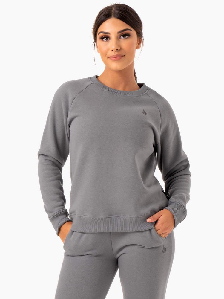 Ryderwear Adapt Boyfriend Swetry Szare | UMFPOK974