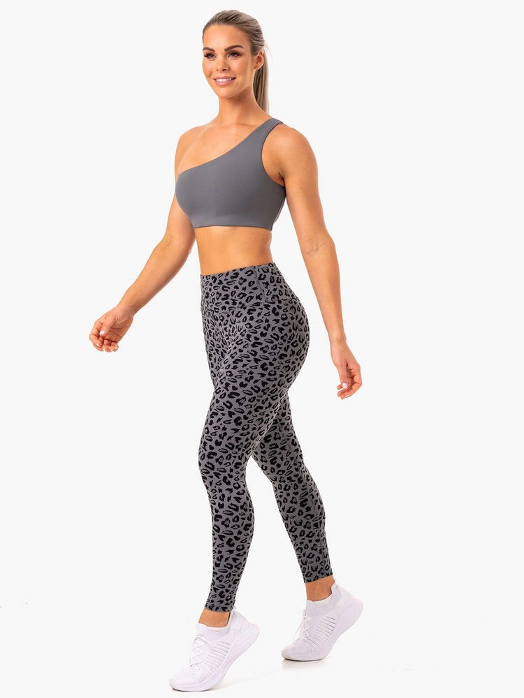 Ryderwear Adapt High Waisted Scrunch Leggings Szare Panterka | TYKQWI385