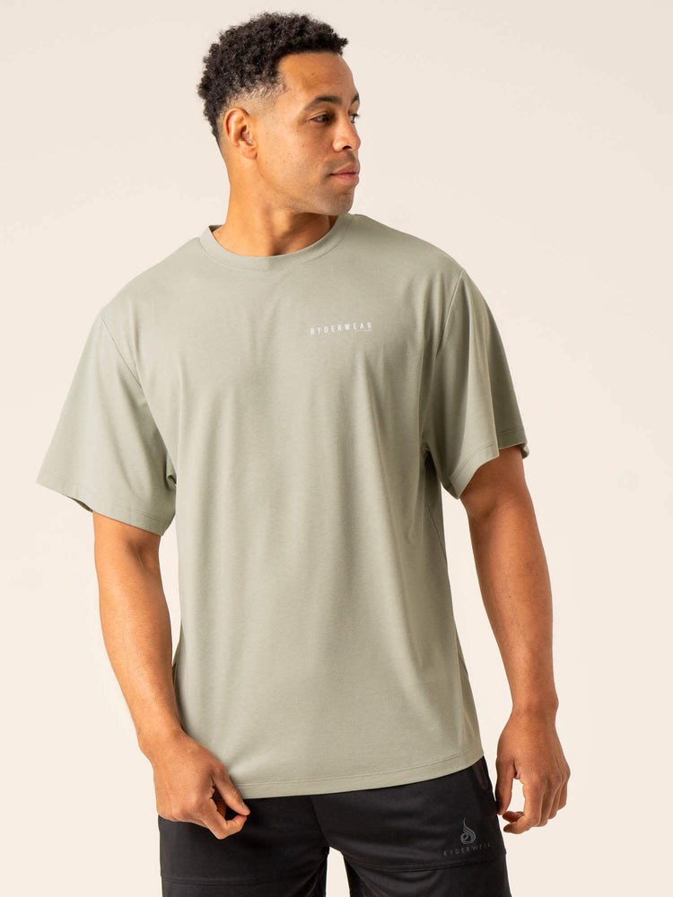 Ryderwear Advance Oversized T-Shirt Sage | GCIAJY146