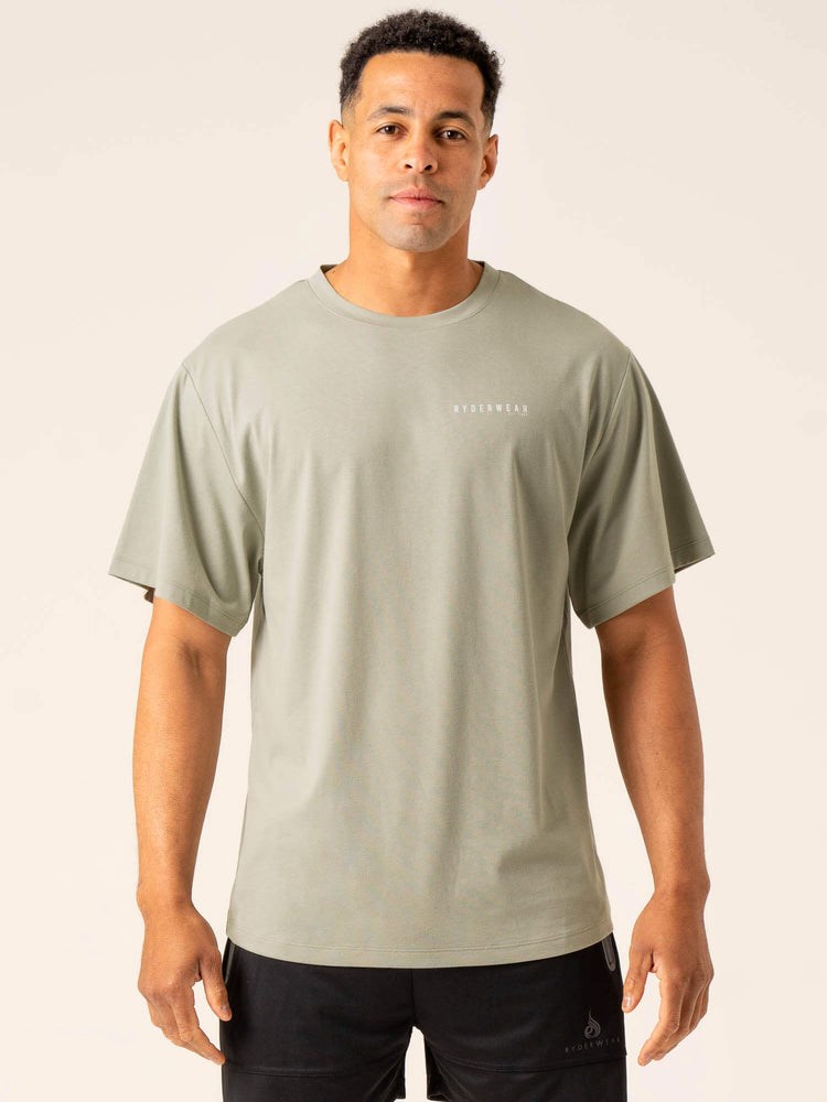 Ryderwear Advance Oversized T-Shirt Sage | GCIAJY146