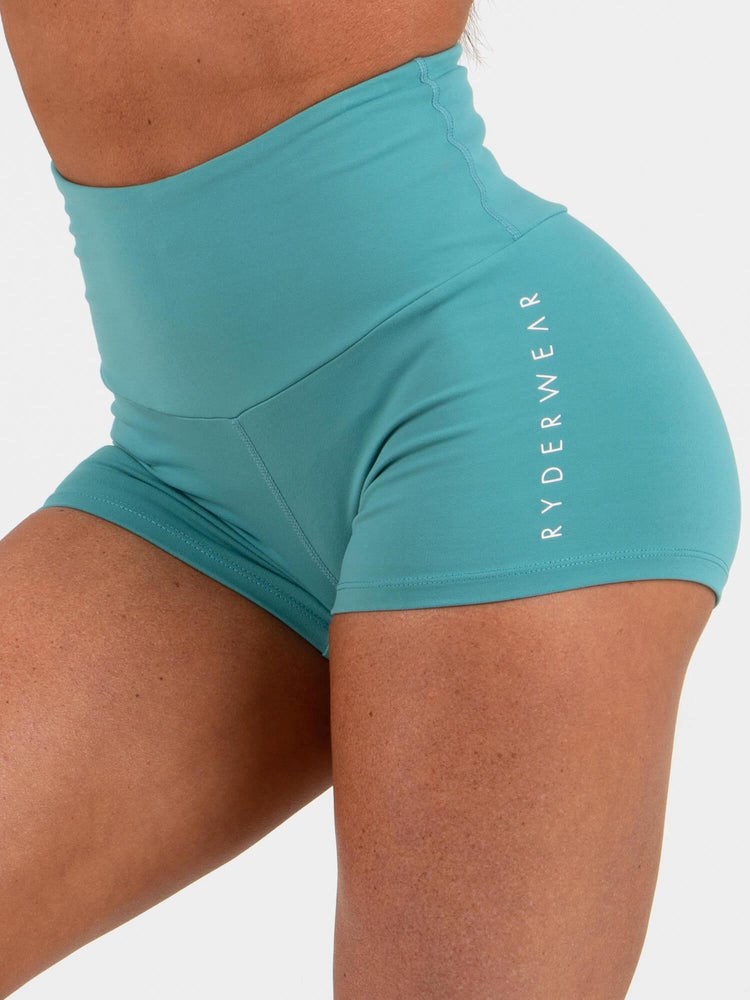 Ryderwear Animal Scrunch Bum Shorts Teal | CHXJTE372