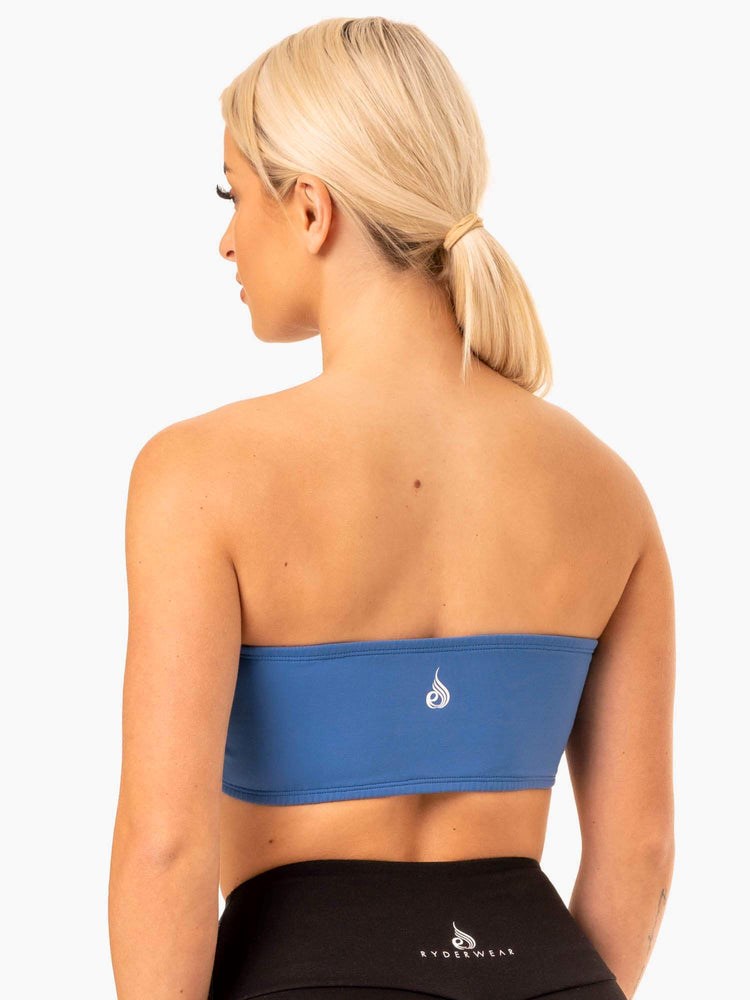 Ryderwear Bandeau Sports Bra Niebieskie | NKMJZX452