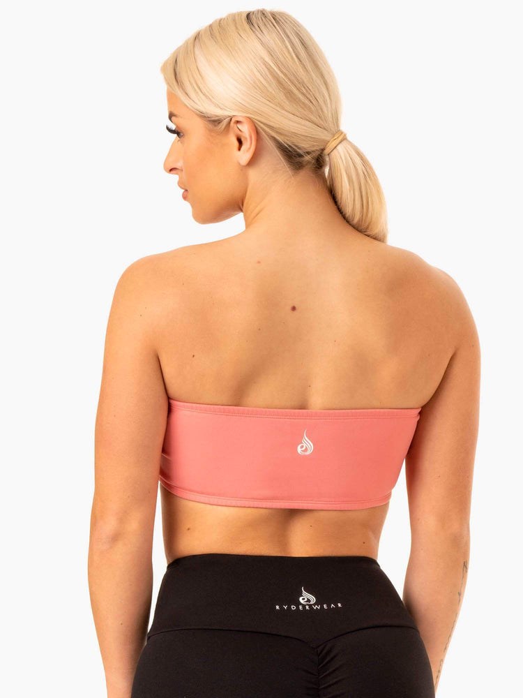 Ryderwear Bandeau Sports Bra Różowe | QLJOYH501