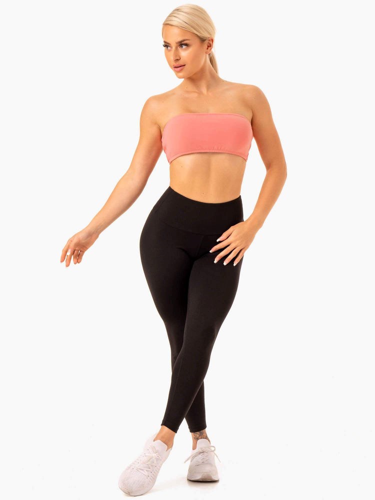 Ryderwear Bandeau Sports Bra Różowe | QLJOYH501