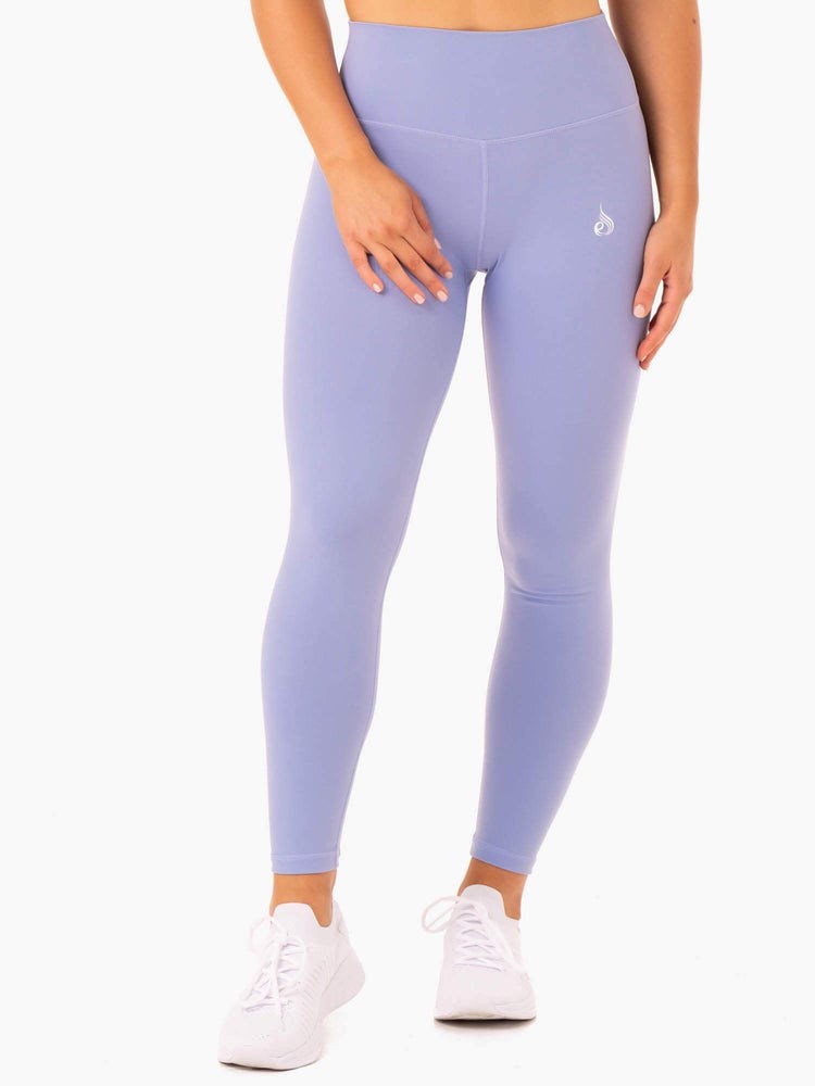 Ryderwear Base Full Length High Waisted Leggings Fioletowe | GXVZYJ782