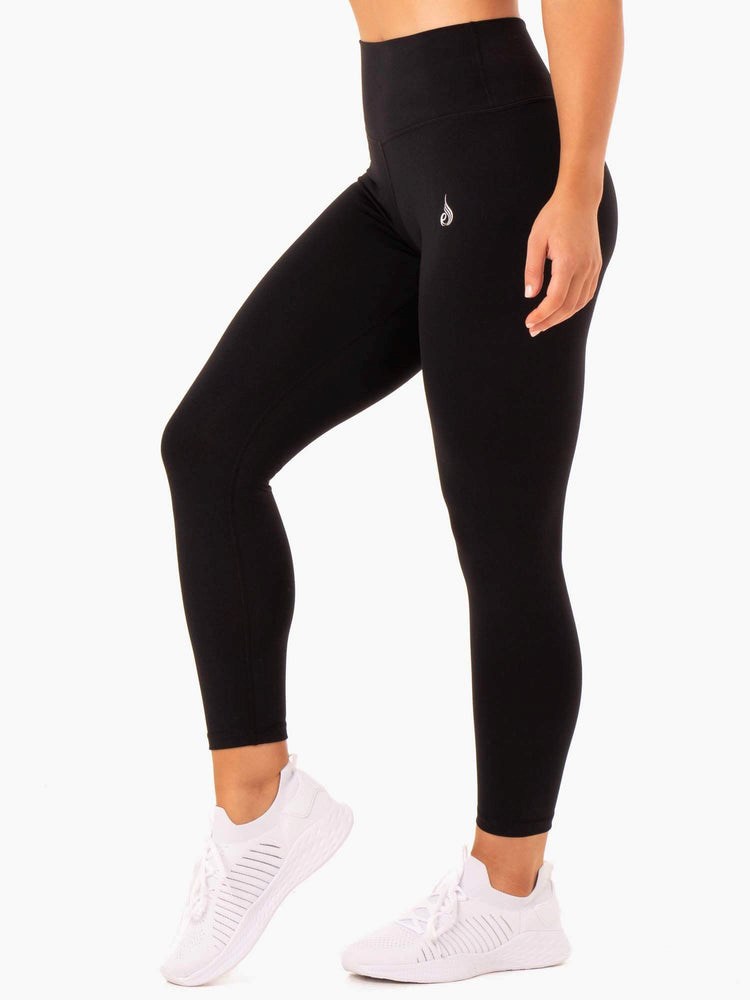 Ryderwear Base Full Length High Waisted Leggings Czarne | UWJSMN671