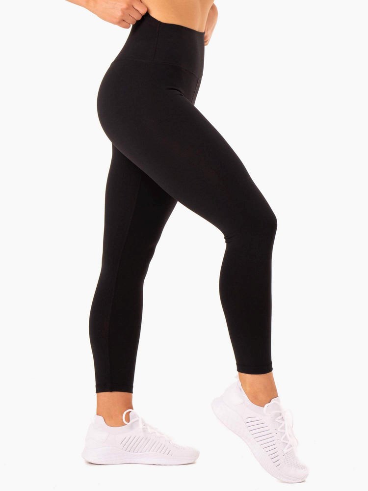 Ryderwear Base Full Length High Waisted Leggings Czarne | UWJSMN671