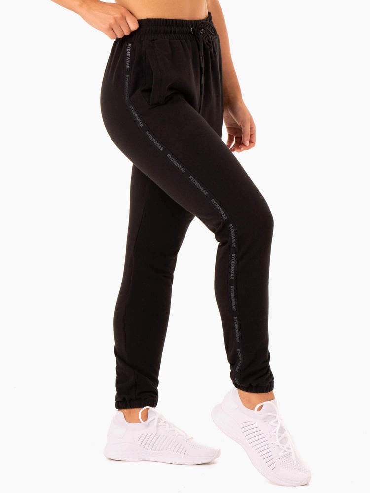 Ryderwear Base High Waisted Track Pants Czarne | KRCTAD279