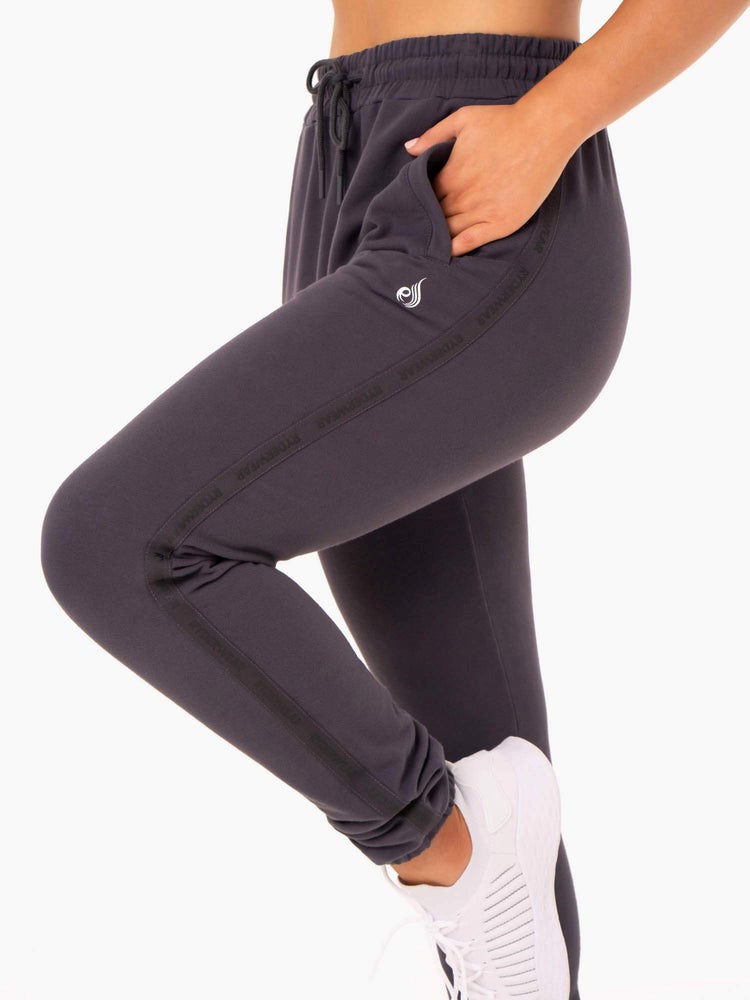 Ryderwear Base High Waisted Track Pants Charcoal | OGFPDH604