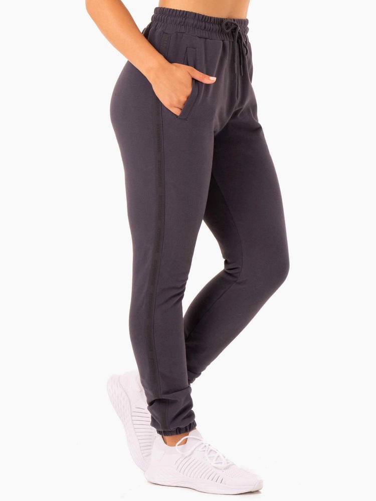 Ryderwear Base High Waisted Track Pants Charcoal | OGFPDH604