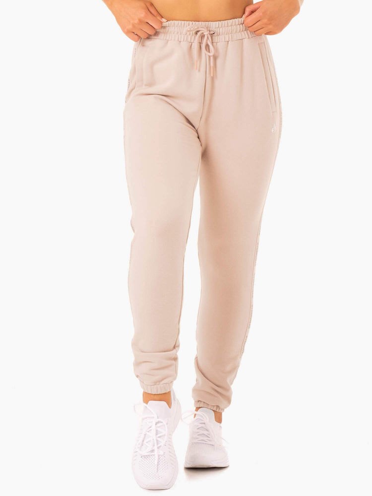 Ryderwear Base High Waisted Track Pants Mushroom | YGTRCB254