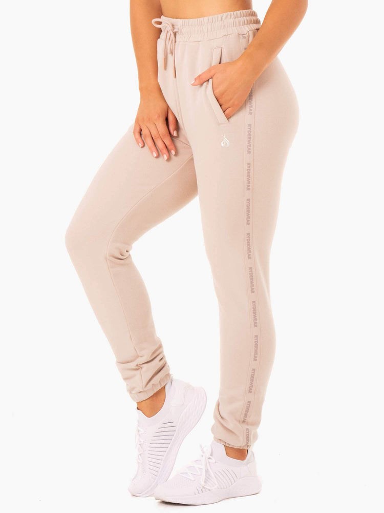 Ryderwear Base High Waisted Track Pants Mushroom | YGTRCB254