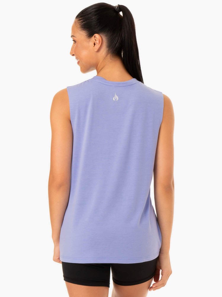 Ryderwear Base Regular Cut Tank Fioletowe | HQKEMT562