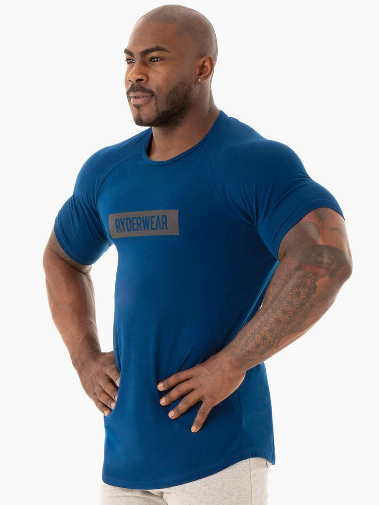 Ryderwear Base T-Shirt Granatowe | YWFEON291