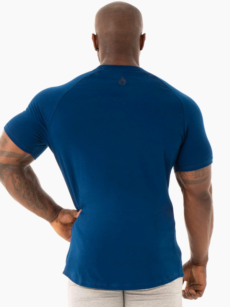 Ryderwear Base T-Shirt Granatowe | YWFEON291