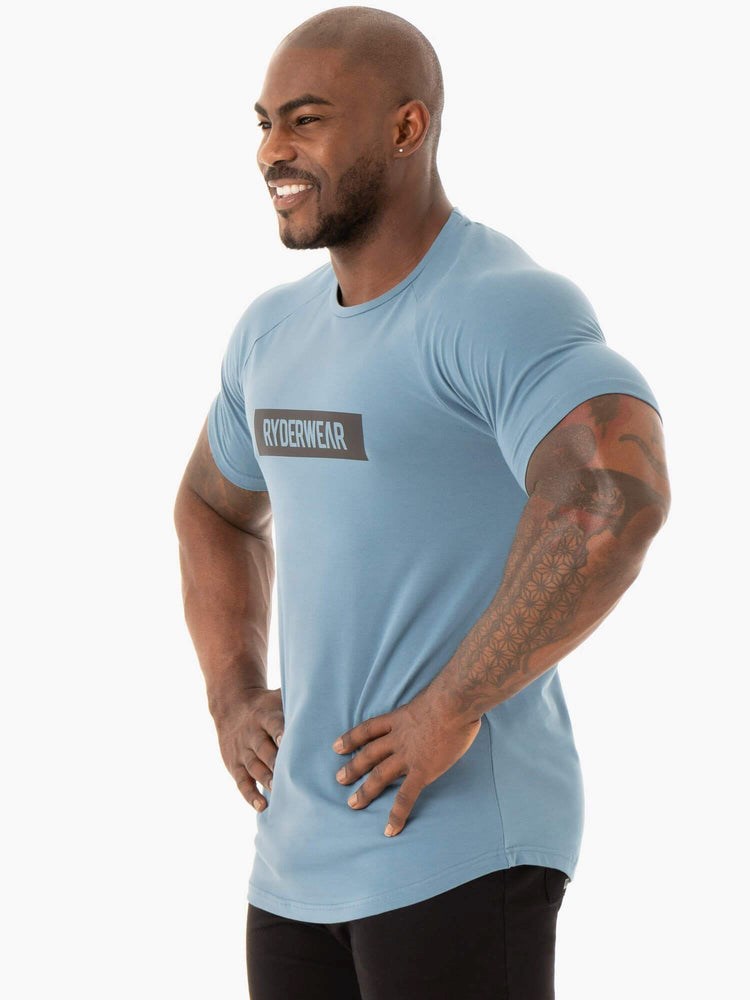 Ryderwear Base T-Shirt Niebieskie | IPDWAU089