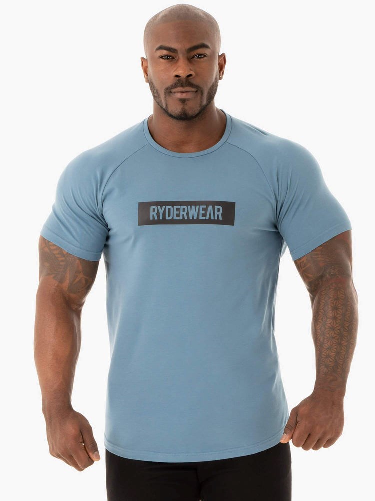 Ryderwear Base T-Shirt Niebieskie | IPDWAU089