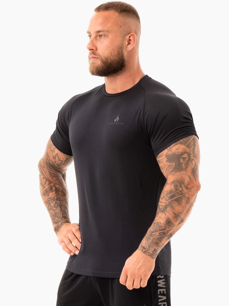 Ryderwear Breeze T-Shirt Czarne | GWPNRT648