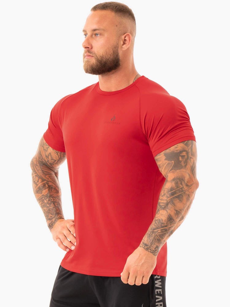 Ryderwear Breeze T-Shirt Czerwone | KLNJZS274