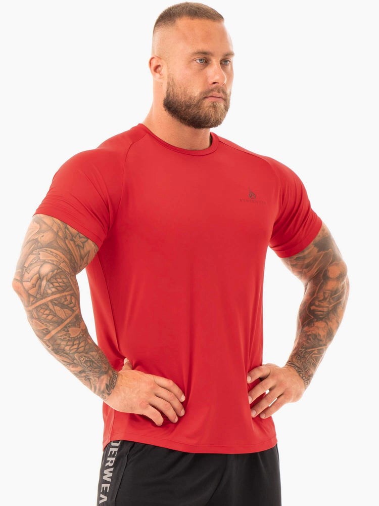 Ryderwear Breeze T-Shirt Czerwone | KLNJZS274