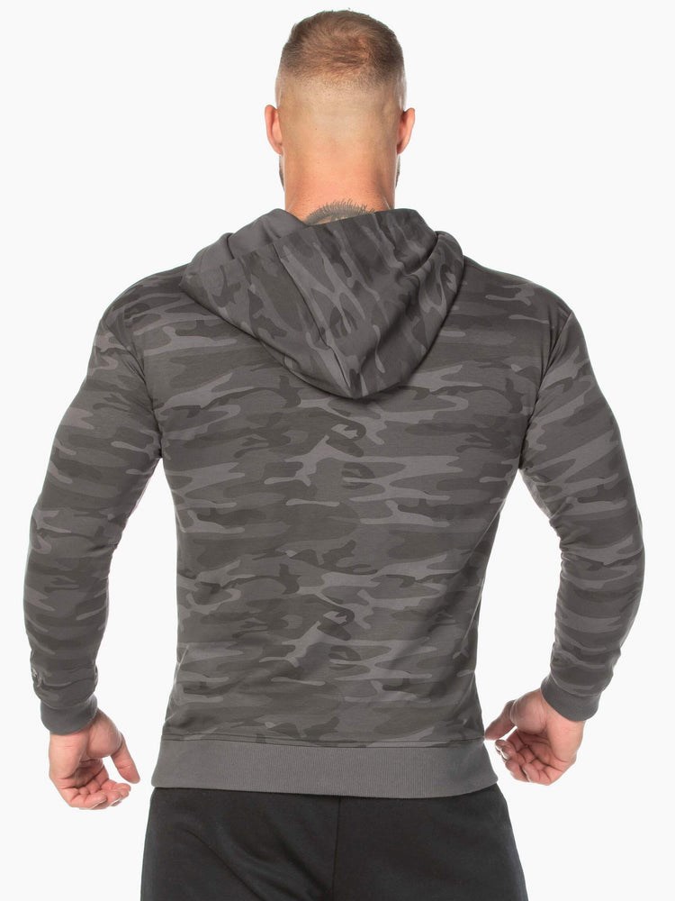 Ryderwear Camo Pullover Hoodie Czarne Camo | OXNFHL713