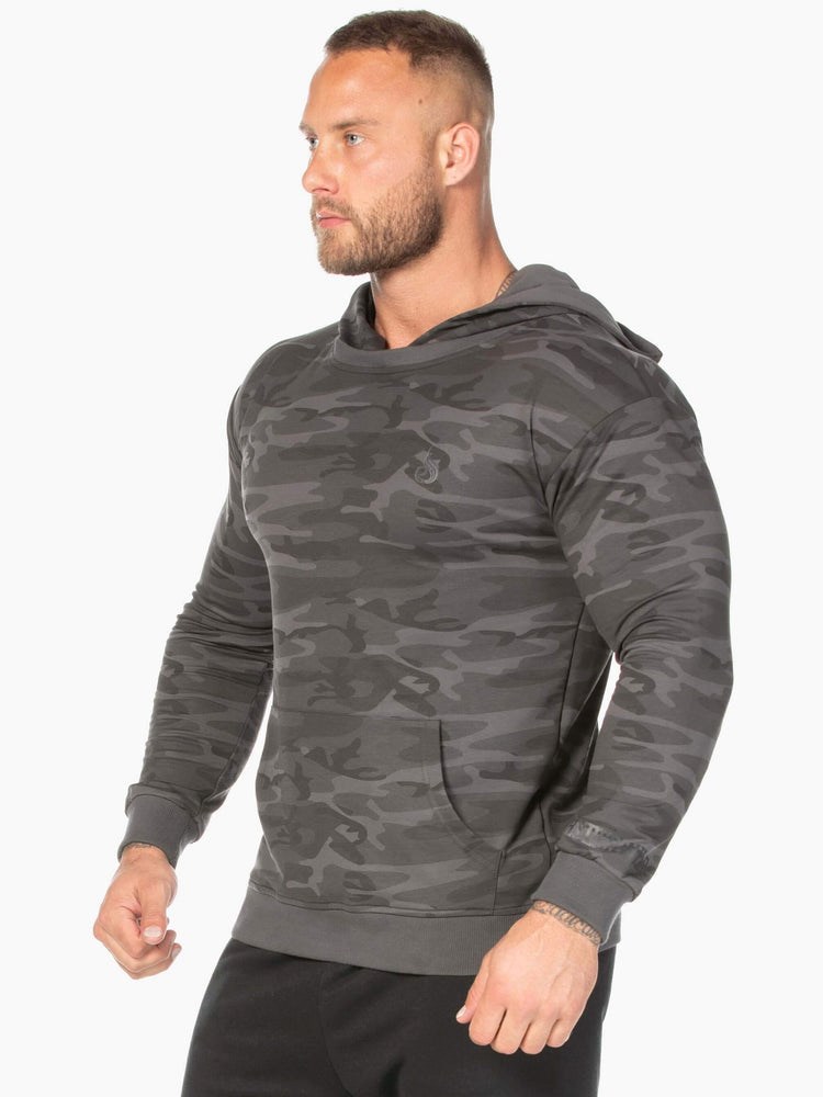 Ryderwear Camo Pullover Hoodie Czarne Camo | OXNFHL713