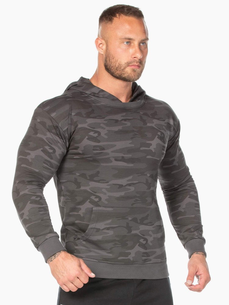 Ryderwear Camo Pullover Hoodie Czarne Camo | OXNFHL713