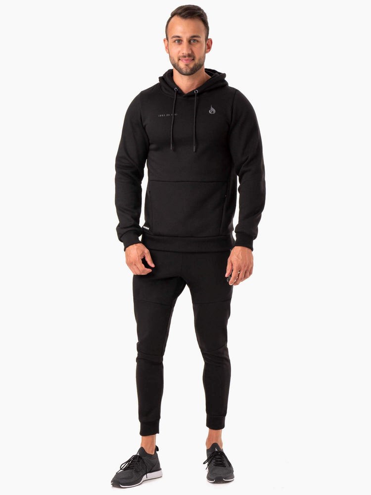 Ryderwear Camo Tech Pullover Hoodie Czarne | GODQMJ287