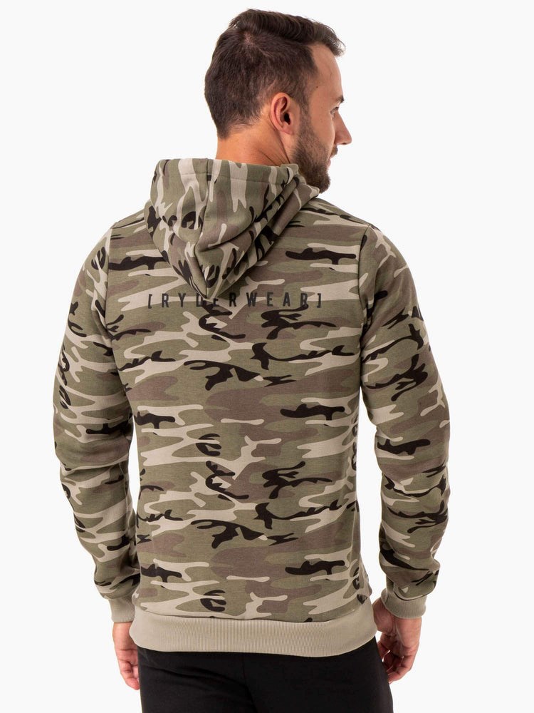 Ryderwear Camo Tech Pullover Hoodie Khaki Camo | DRGZNL680