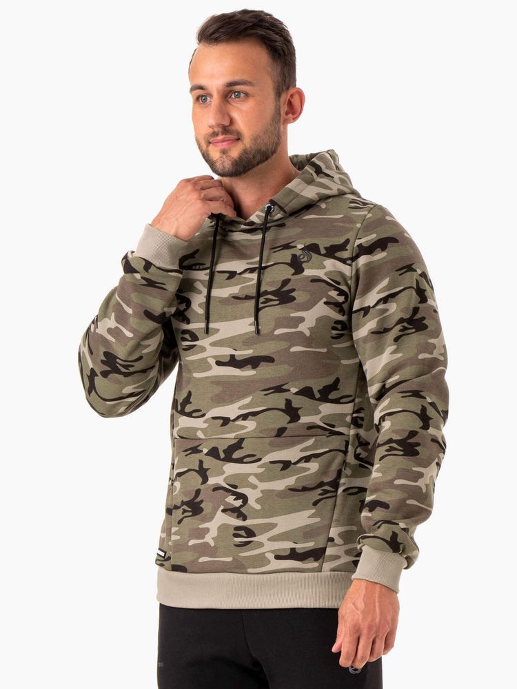 Ryderwear Camo Tech Pullover Hoodie Khaki Camo | DRGZNL680