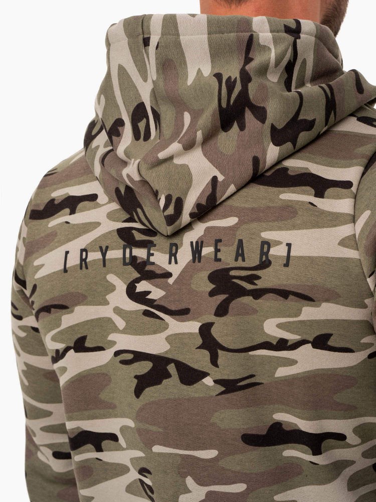 Ryderwear Camo Tech Pullover Hoodie Khaki Camo | DRGZNL680