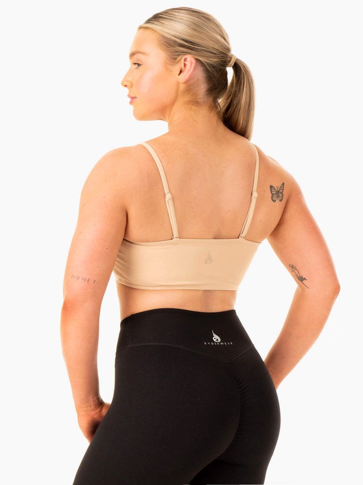 Ryderwear Convertible Bandeau Sports Bra Sand | ATCHGB907