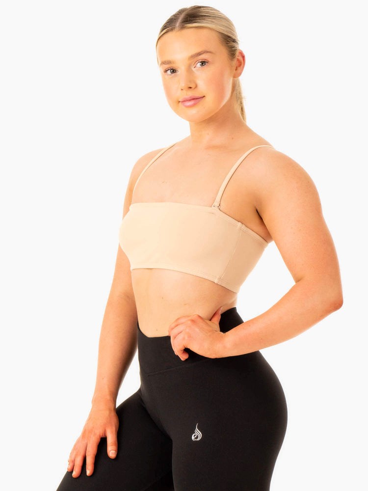 Ryderwear Convertible Bandeau Sports Bra Sand | ATCHGB907