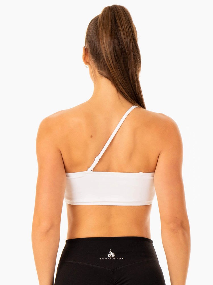 Ryderwear Convertible Bandeau Sports Bra Białe | OUSEIJ674