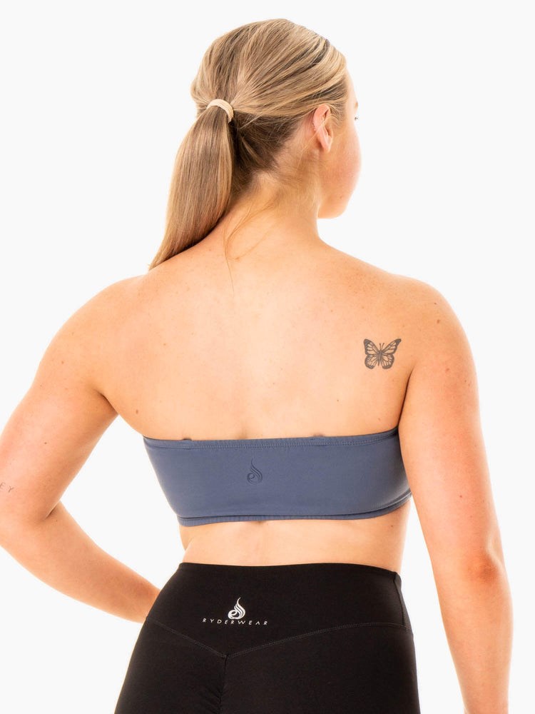 Ryderwear Convertible Bandeau Sports Bra Niebieskie | WABSNE501