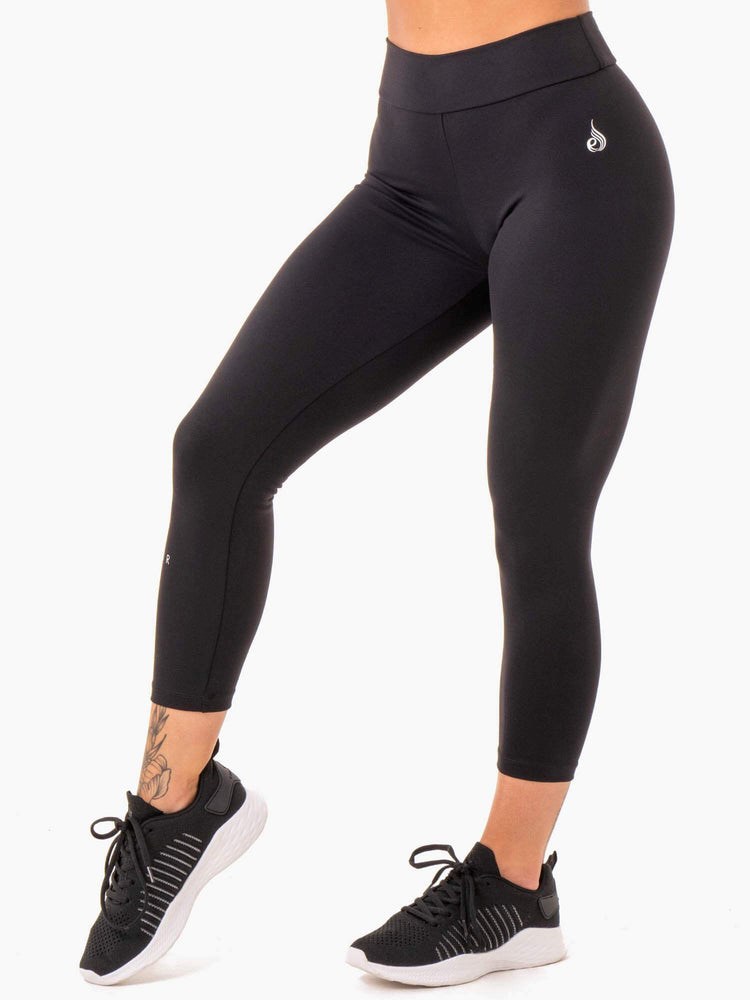 Ryderwear Core 7/8 Leggings Czarne | CQFYMJ940