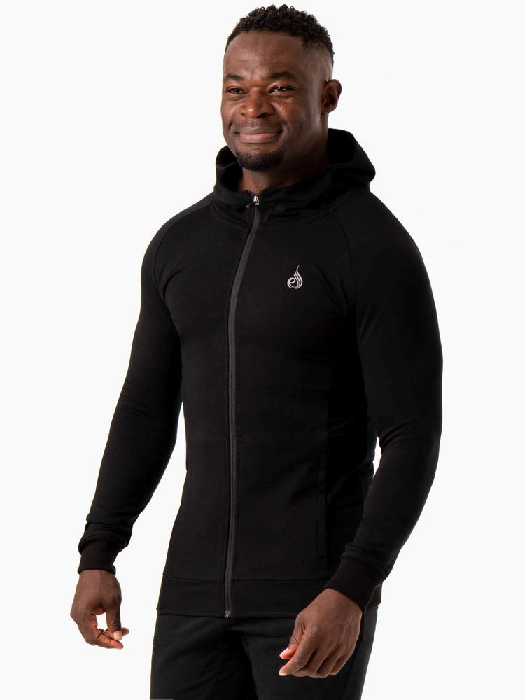 Ryderwear Critical Zip Up Hoodie Czarne | KLSMVB931