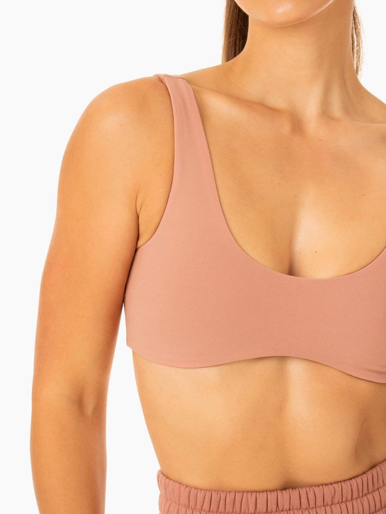 Ryderwear Elevate Lounge Bra Różowe | IKLZBG051