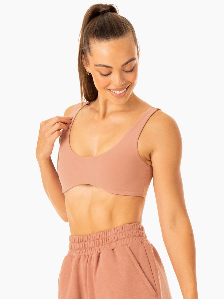 Ryderwear Elevate Lounge Bra Różowe | IKLZBG051