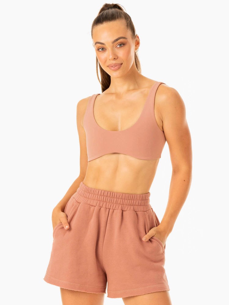 Ryderwear Elevate Lounge Bra Różowe | IKLZBG051