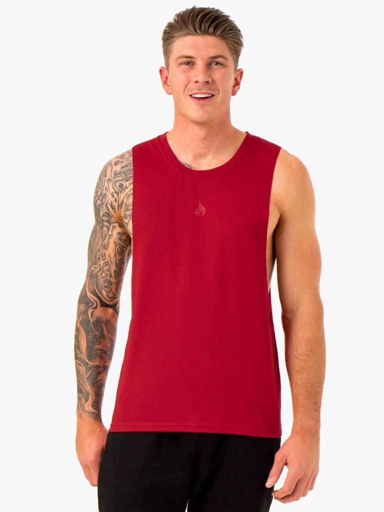 Ryderwear Enhance Baller Tank Bordowe | BDCEJZ796