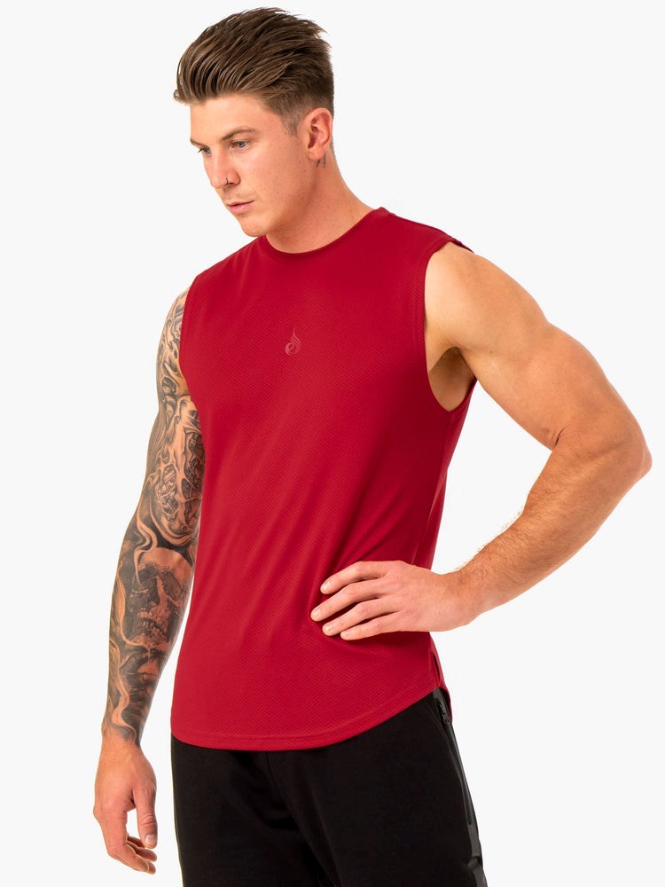 Ryderwear Enhance Muscle Tank Bordowe | YXHILG513