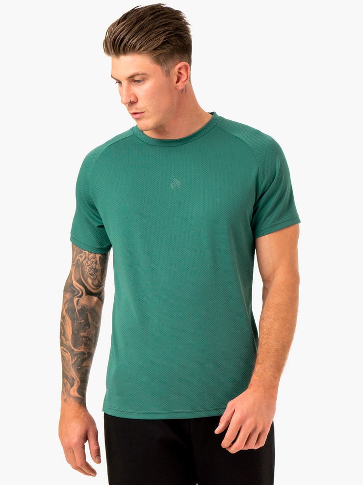 Ryderwear Enhance T-Shirt Zielone | NHOUEP271