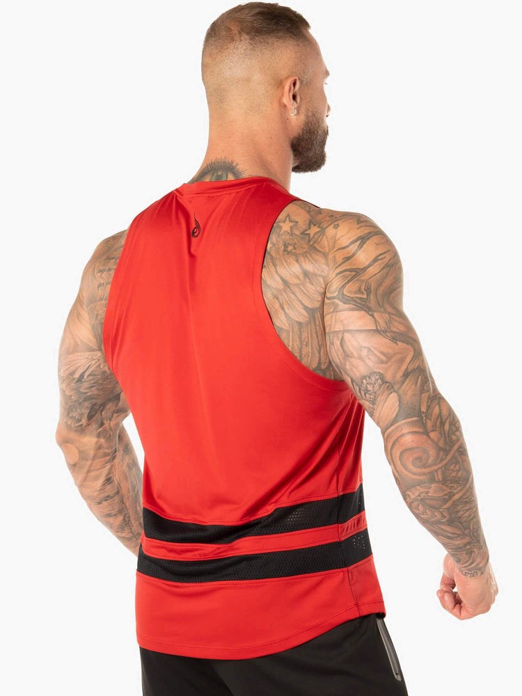 Ryderwear Evo Mesh Baller Tank Czerwone | SKMBQU926