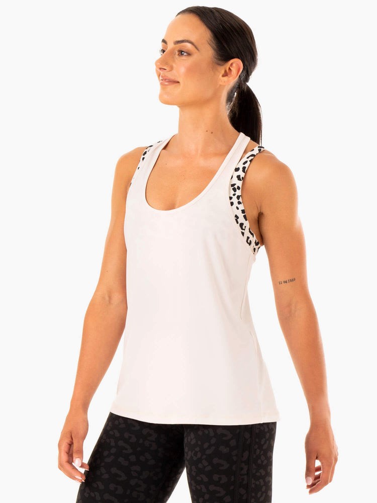 Ryderwear Evolution Racer Back Tank Ivory | TGUZOF643