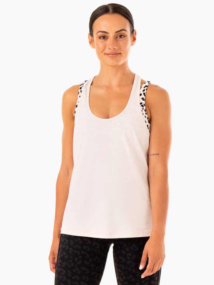 Ryderwear Evolution Racer Back Tank Ivory | TGUZOF643